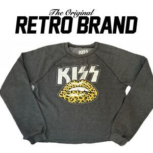 KISS‎ The Original Retro Brand Crop Sweatshirt - Size M